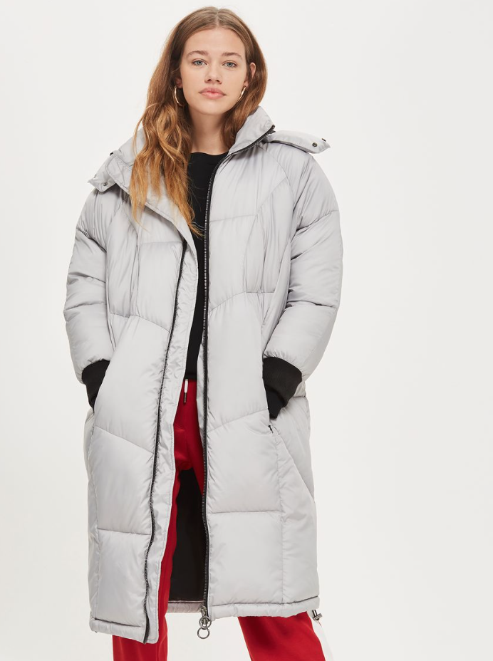 topshop long puffer